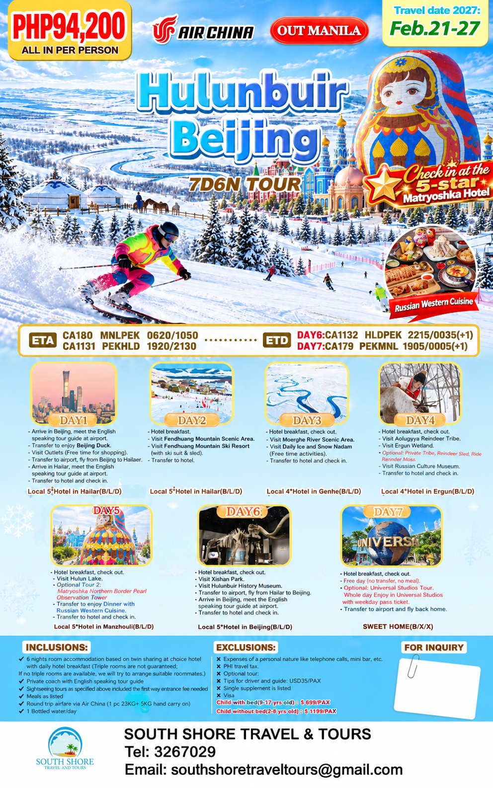Beijing Tour package from cebu and manila